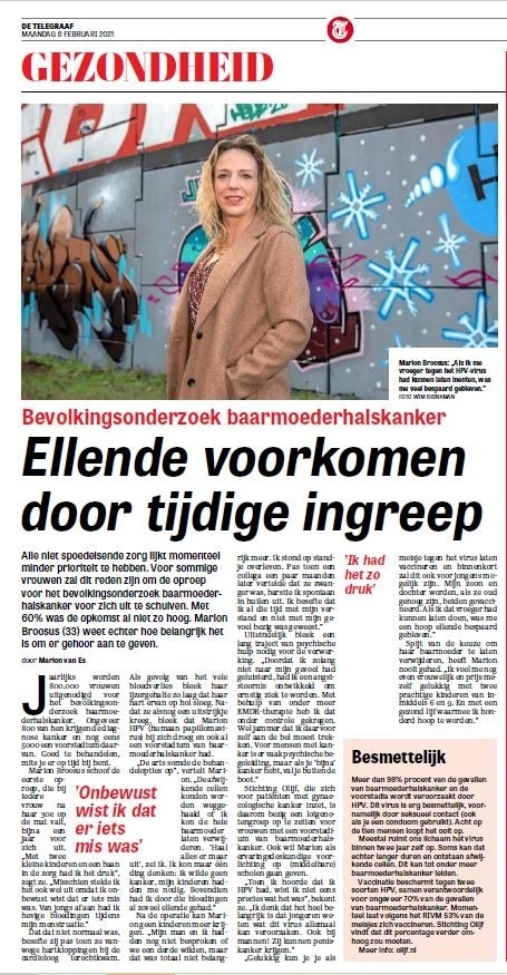 Marion in Telegraaf jpg