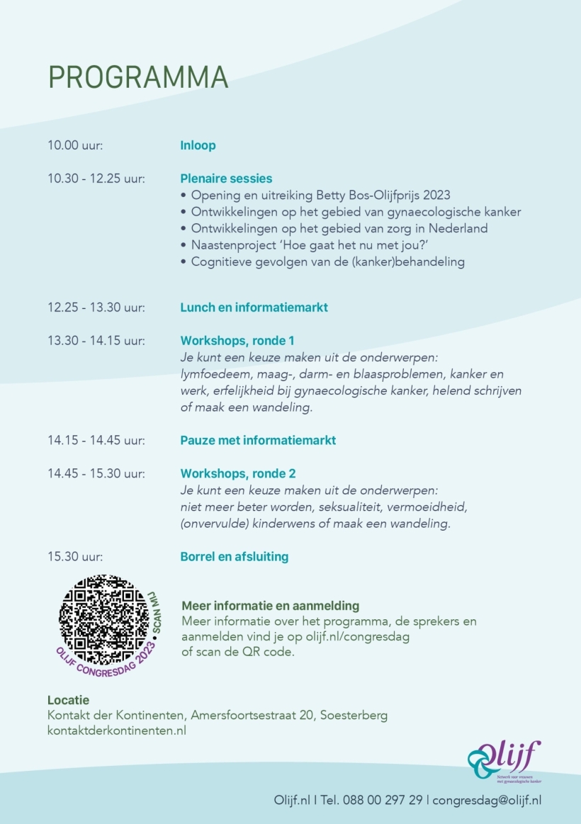 2023 Olijf congresdag uitnodiging A5 achter