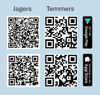 QR codes jagers en temmers